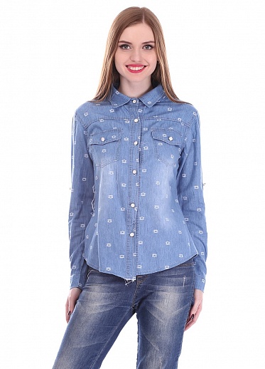 Рубашка женская LadiesFashion 1661 с пуговицами