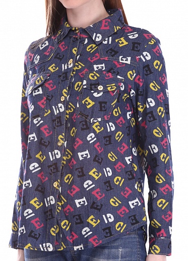 Рубашка женская LadiesFashion 1063 с пуговицами