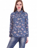 Рубашка женская GinmeiyanFashion 017-1 с пуговицами